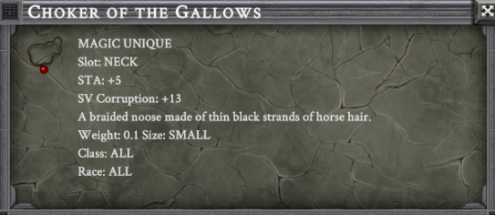 CHOKER OF THE GALLOWS item card